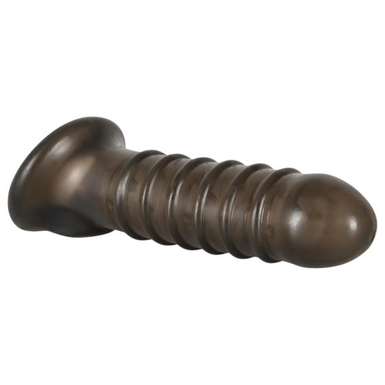 Rebel - žebrovaný návlek na penis (šedá)