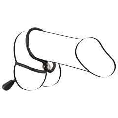   Bad Kitty - silikonový kroužek na penis a varlata - černý