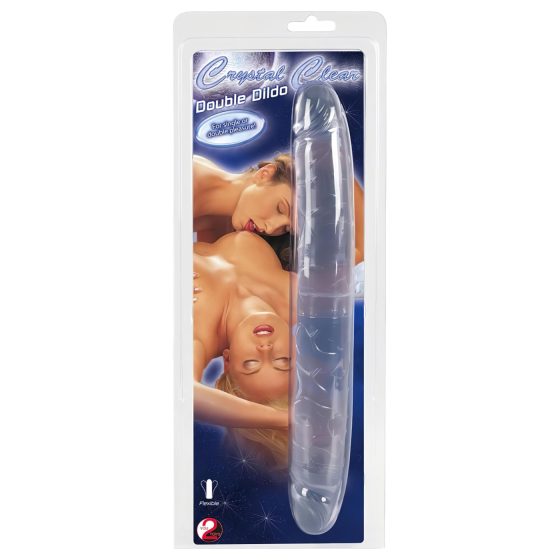 Křišťálové dvojité dildo (34 cm)