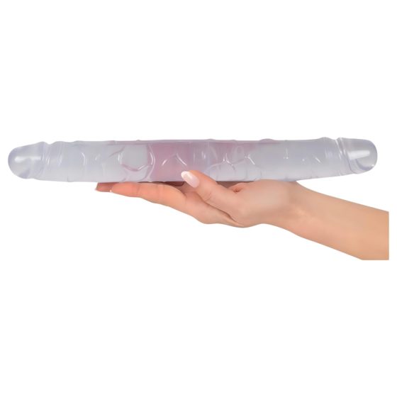 Křišťálové dvojité dildo (34 cm)