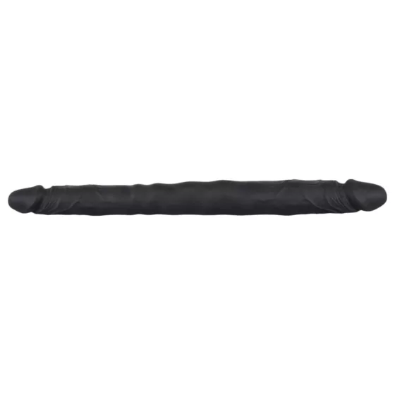Bad Kitty - dvojité dildo - flexibilní silikon - černé