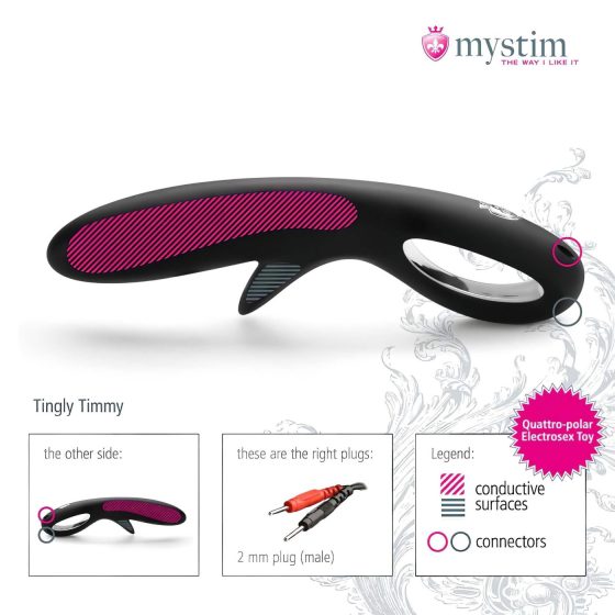 / mystim Tingly Timmy - silikonové elektro-dildo