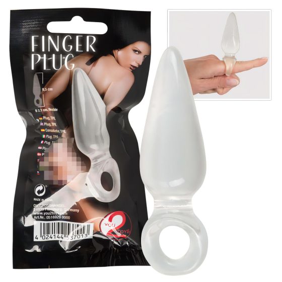 You2Toys - Finger Plug - anální kolík na prst (průhledný)