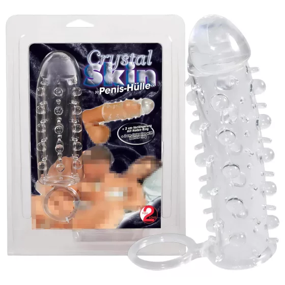 Crystal Skin - erekční návlek na penis - průhledný