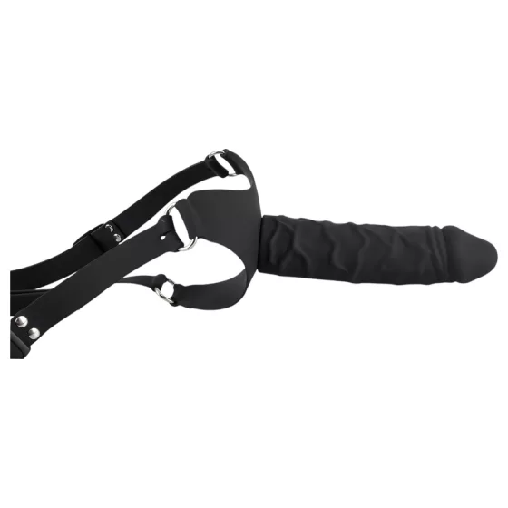 You2Toys - Silicone Strap-On - připínací dildo (černé)