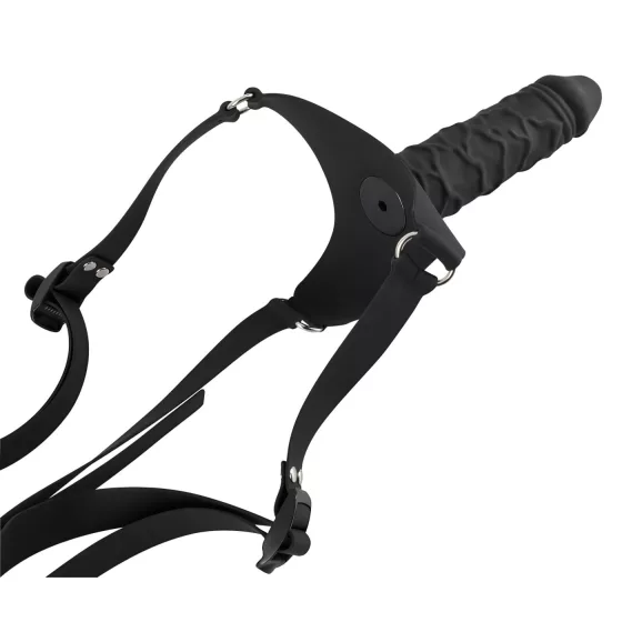 You2Toys - Silicone Strap-On - připínací dildo (černé)