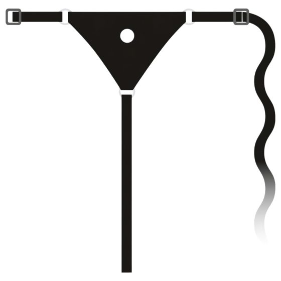You2Toys - Silikonové Strap-On - připínací dildo (černé)