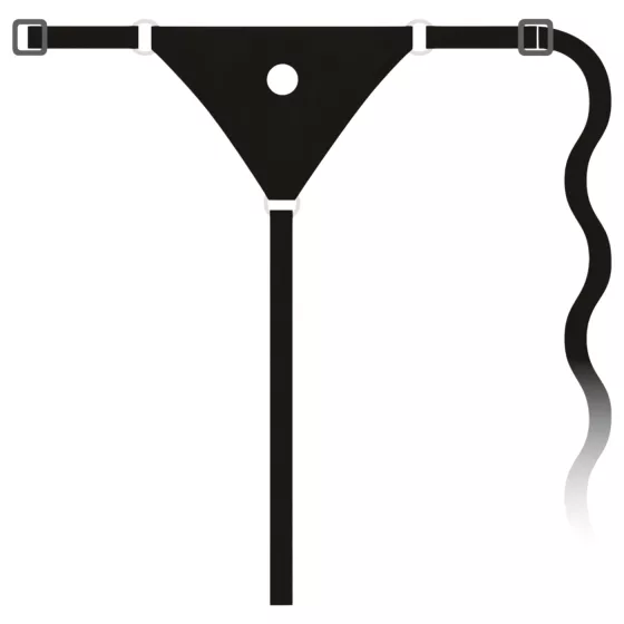 You2Toys - Silicone Strap-On - připínací dildo (černé)