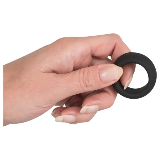 Black Velvet - silnostěnný erekční kroužek (2,6 cm) - černý