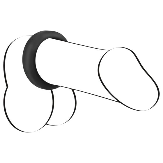 Black Velvets - erekční kroužek silnostěnný 3,8 cm - černý