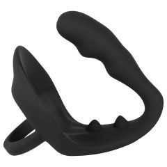   Black Velvet - anální dildo s kroužky na penis a varlata (černé)