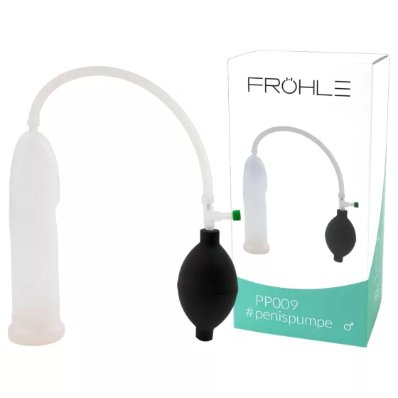 FRÖHLE PP009 anatomická vakuová pumpa na penis (průhledná)