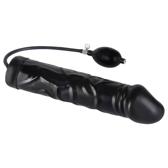 You2Toys - latexový, nafukovací realistický anální roztahovač (černý)