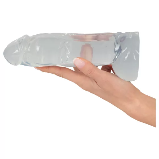 Crystal Clear Big Dong - gelové obří dildo (21,5 cm)