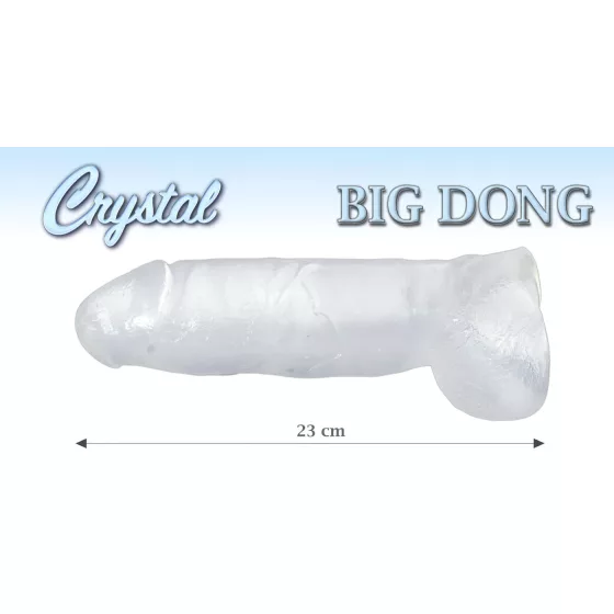 Crystal Clear Big Dong - gelové obří dildo (21,5 cm)