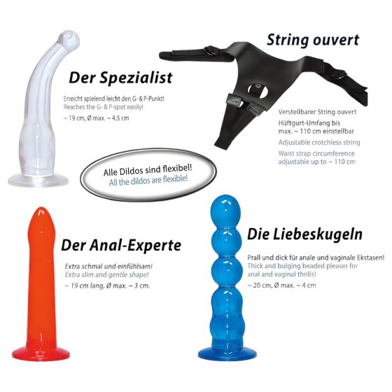 You2Toys - Nasazovací dildo set! - barevné