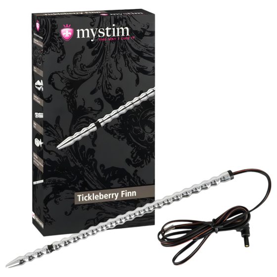 mystim Tickleberry Finn - kuličkový elektro dildo pro močovou trubici