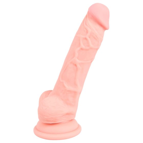Lékařský - lékařský silikonový dildo (18 cm) - přírodní
