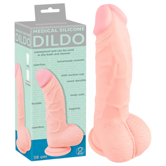You2Toys - Medical - lékařský silikonový dildo (20 cm, tělová barva)