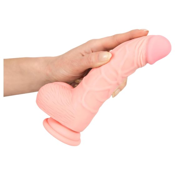 Lékařský - lékařský silikonový dildo (20 cm) - přírodní