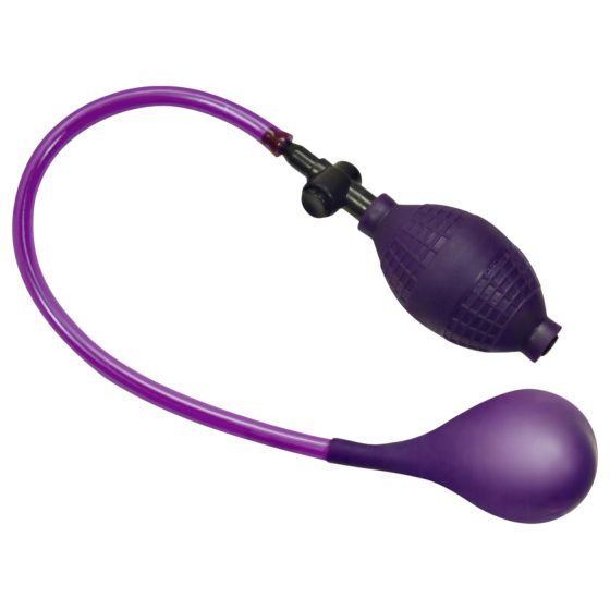 Zlobivá Kočička - Latexový, nafukovací anální kolík (fialový)
