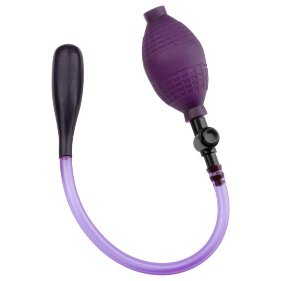 Zlobivá Kočička - Latexový, nafukovací anální kolík (fialový)