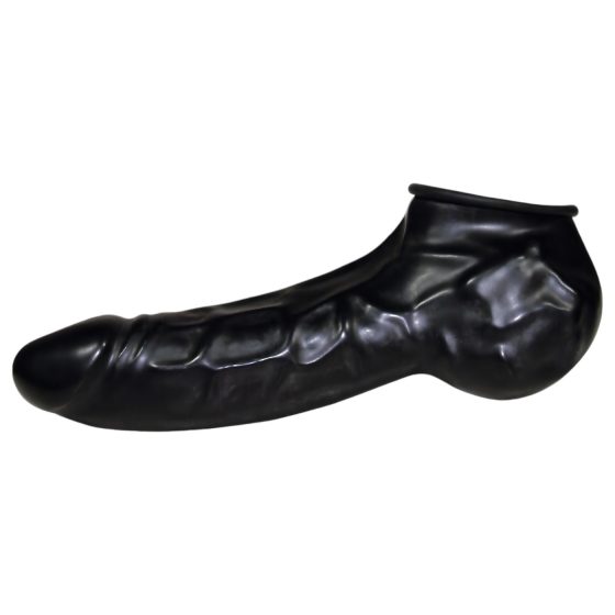 You2Toys - Latexový návlek na penis a varlata (černý) - Buďte Bizarní