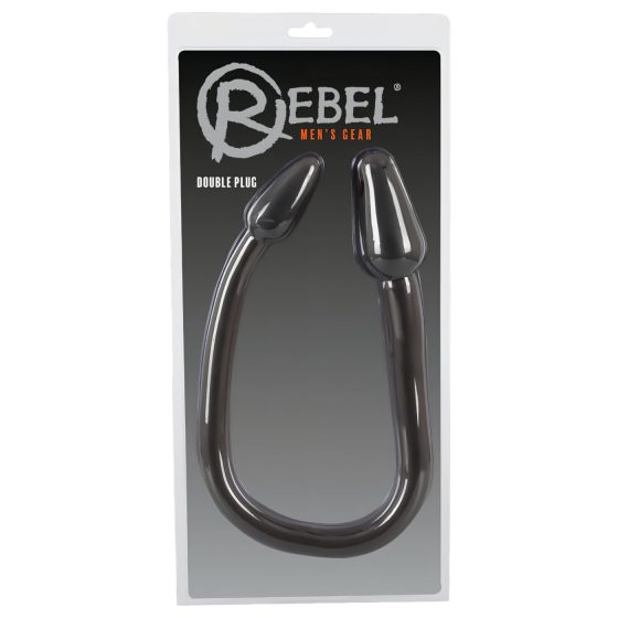 Rebel Dvojitý Kolík - dvojitý kužel anální dildo (černá)