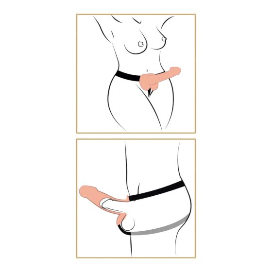 Fetish Strap-on 9 - připínací dildo (přírodní)