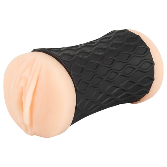 Nature Skin - vagína a zadní masturbátor (přírodní-černý)