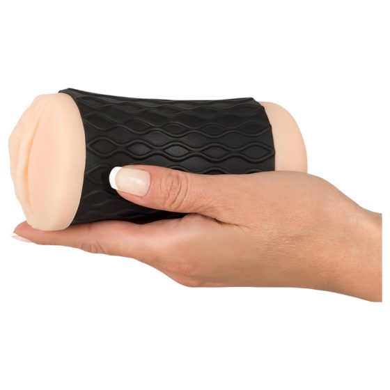 Nature Skin - vagína a zadní masturbátor (přírodní-černý)