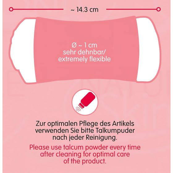 Nature Skin - vagína a zadní masturbátor (přírodní-černý)