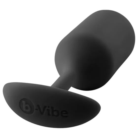 b-Vibe Snug Plug 3 - dvojitý kuličkový anální kolík (180 g, černý)