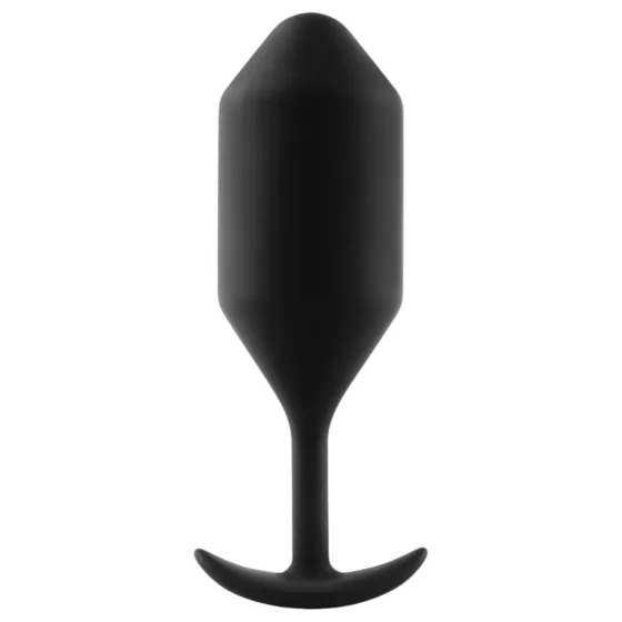 b-Vibe Snug Plug 4 - dvojitý kuličkový anální kolík (257 g, černý)