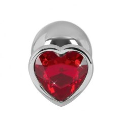   You2Toys - Diamond - 159g-ové hliníkový anální kolík (stříbrno-červený)