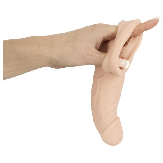 Nature Skin - Návlek na penis s kroužkem pro prodloužení