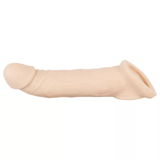 Nature Skin - návlek na penis s kroužkem - prodlužující - tělová barva
