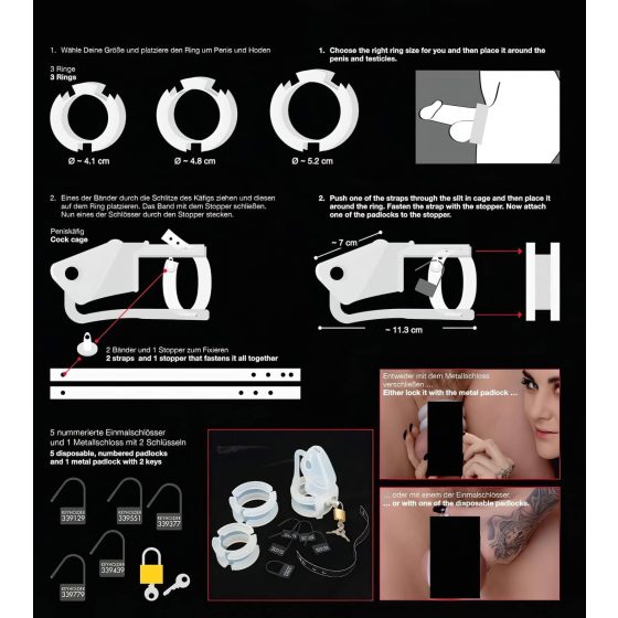 You2Toys - Penis Cage - silikonová klec na penis (bílá)