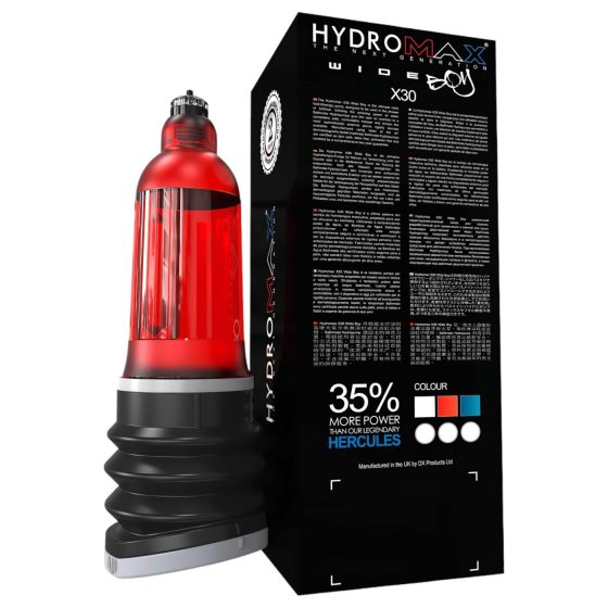 / Bathmate Hydromax 7 Wide - Hydropumpa (červená)