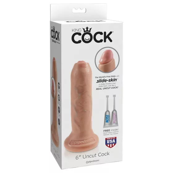 King Cock - realistický dildo - 15 cm - tělová barva