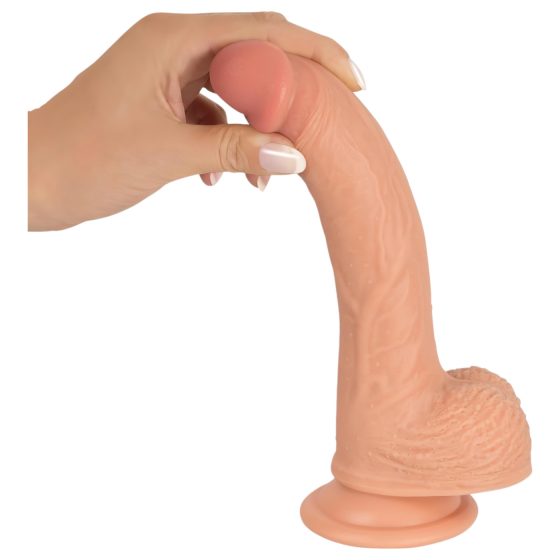 realistixxx - realistický dildo s přísavkou (22 cm) - přírodní