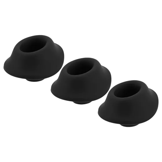 Womanizer Premium S - náhradní sací nástavce - černé - sada 3 ks