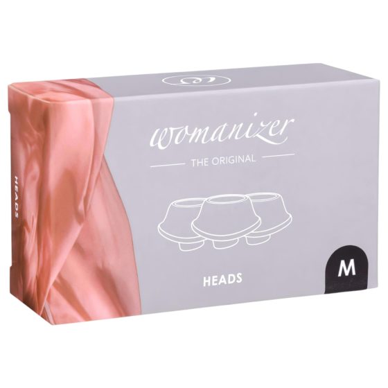 Womanizer Premium M - náhradní sací hlavice sada - černá (3 ks)