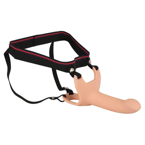 You2Toys - Připínací M - dutý dildo - přírodní