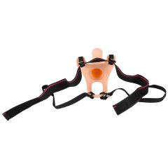   You2Toys - Strap-on - připínací duté dildo (velké) - přírodní