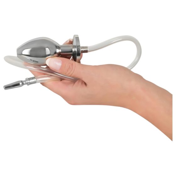 Piss to Ass Plug - dutý anální kolík s rozšiřovačem močové trubice
