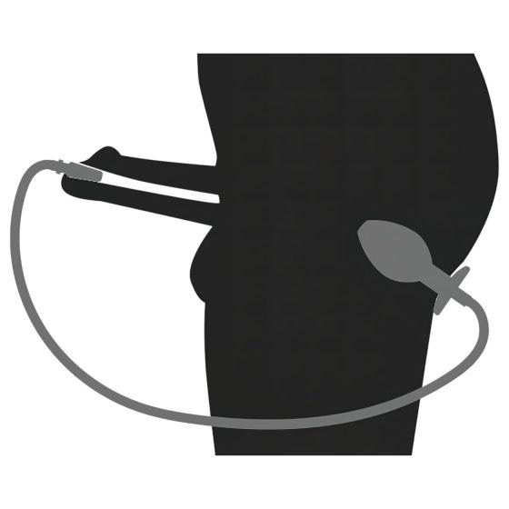 Piss to Ass Plug - dutý anální kolík s rozšiřovačem močové trubice