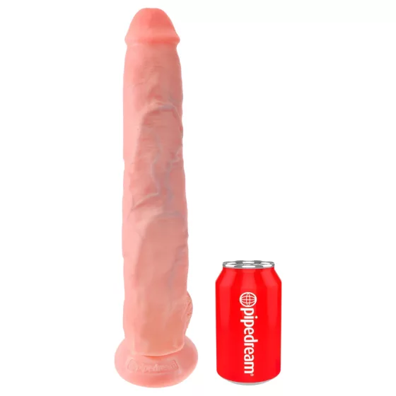 King Cock - realistické dildo s varlaty - 35 cm - tělová barva