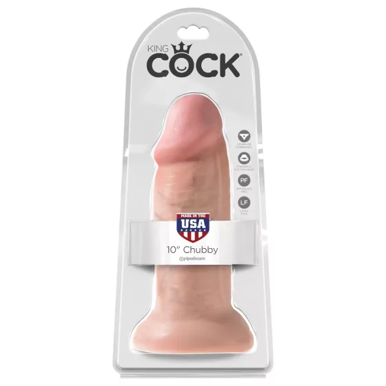 King Cock 10 dildo (25 cm, přírodní)