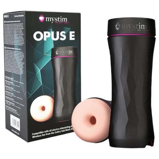 mystim Opus E Donut - elektro masturbátor (přirozená-černá)